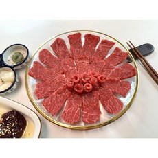 당일도축 국내산 한우 육사시미 뭉티기 우둔살 소스1팩 서비스, 1개, 200g