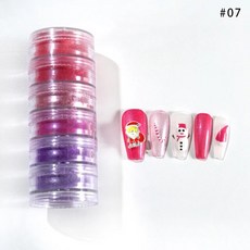 네일파우더 네일 아트 공예용 스트링 컬러 안료 파우더 다채로운 네온 무지개 빛깔의 진주, 1개