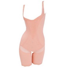 여자올인원 복합 겉감 단색 3부바지 안마 건강 보호 보정형 몸매보정 수트형