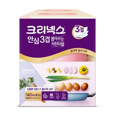 안심3겹 뽑아쓰는키친타올 140매4개/휴지/행주, 개당 수량, 수량