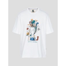 [Print Bakery] 그래픽 반팔 티셔츠 화이트 (BC3742KP11)