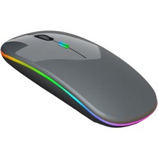 XS-C06 무선 블루투스 충전식 마우스/마우스 LED 슬림 3가지 모드(2.4G+BT5.2+BT3.0) 컴퓨터/PC/노트북/맥북/아이패드/태블릿/아이폰/용 3개의 조정 가능한, 딥 그레이