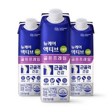 웰라이프 영양보충 대상웰라이프 뉴케어 액티브 골든프레임 곡물맛 230ml x 24팩 고단백 간식 노인식 영양균형식 체중조절, 1세트