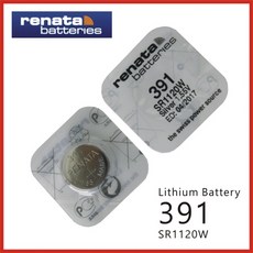 RENATA 스위스 정품 손목시계 배터리 교체 시계약 건전지, RENATA 391(SR1120W) - 1알