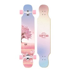 워니별 댄싱 42인치 롱보드 스케이트보드 양면 108CM, S