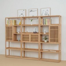 가로책장 전면책장 맞춤 제작하다 신중국식 느릅나무 책장 서가 콤비 스페이드 우드 보거, 01 느릅나무 홑장, 01 0.81미터 너비