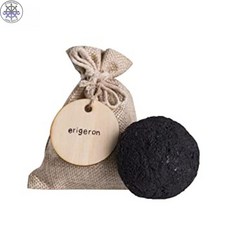 [ erigeron ] 에릭온 천연 약초 허브 비건 샴푸 공 - 검은 색 (대나무 숯) _Zero 폐기물 샴푸 바 당신의 두피와 건강한 두피에 피지가없는, 1개