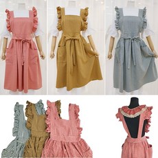 체크프릴앞치마