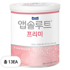 매일유업 앱솔루트 프리미 분유, 400g, 13개