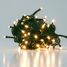 크리스마스 장식 전구 간접 라인 조명 겨울감성 무드등 투명선 LED 200구 20M, 녹색선_전구색, 1개