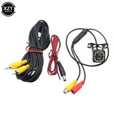 와이드 앵글 HD 자동차 후방 카메라 비디오 차량 백업 역방향 12 LED 야간 투시경 주차, E-12 LED with cable, E-12 LED with cable