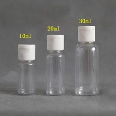 향수병 50개 5-100ml 플라스틱 애완 동물 플립 뚜껑 로션 병 도매 명확한 화장품 샘플 컨테이너 미니 여행 채우기 약병 액체, 5ml x 50pcs, white Lid