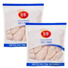 올품 IQF 통 닭가슴살 1kg x 2봉, 1kg, 2개