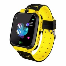 스마트워치 2020 kids smart watch Waterproof baby SOS Positioning 2G SIM Card Anti-lost Smartwatch children Tracker smart clock Call watch, OneSize, Yellow 29