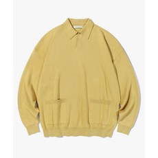 DIAMOND LAYLA 다이아몬드 레이라 Oversize Out Pocket Cotton Collar 엘에이알 Knit K9 Mustard 142153