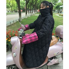 배달 오토바이 워머 바람막이 겨울 전기차 바람막이 우주복 오토바이 스쿠터 방한 방수복 두껍게, 흰색