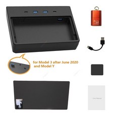 Tesla Model 3 SSD 디스크 상자 스토리지 센터 콘솔 Model3 액세서리 충전 C USB-C 커넥터 용 USB 허브, 중국, 새 모델 3 Y 용, 1개