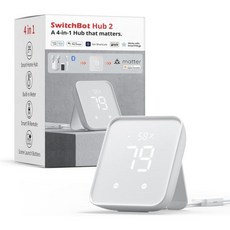 스위치봇 허브 22세대 WiFi 온도계 습도계 IR 리모컨 스마트 및 광 센서로 작동 스위치봇을 WiFi로 연결2.4 지원GHz Alexa Google 어시스턴트와 호환됨, 스위치봇 허브 22세대 WiFi 온도계 습도계 IR 리