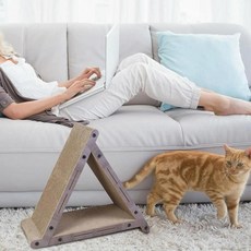 고양이 긁기 패드 그라인딩 클로 멀티 앵글 스크래처 골판지 삼각형, 1개