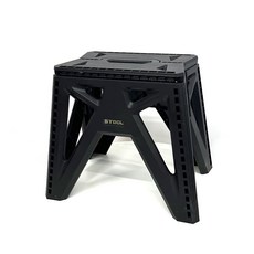 캠핑트리 경량 휴대용 접이식 의자 폴딩 스툴, L, 1개, 블랙