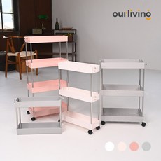 아워리빙 이지무빙 이동식 틈새선반 수납선반, 화이트