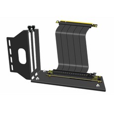 범용 차폐 라이저 케이블 수직 GPU 브래킷 거치대 90 도 ATX 게이밍 익스텐더 블랙 베이스 PCI-E 4.0 X16 Gen4 신제품, 1개