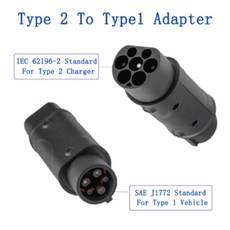전기차 변환젠더 iec62196 to J1772 전기차 충전기 미국식 유럽식 7핀 to 5핀, 1개