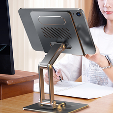 필해피 태블릿거치대 360도 회전 접이식 실버