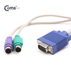 Coms) KVM(M M타입) KVM케이블-10M DVI-D 24핀DVI DVI KVM 마우스 키보드 KVM스위치 KVM케이블 DVI 케이블 통합케이블 네트워크케이블 PC