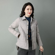 여성 패딩 자켓 셔츠 아우터 빅사이즈 퀼팅 경량 점퍼 겨울 포켓 코트 후드 셔츠형