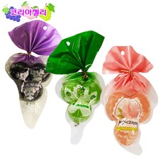 예이니식품 코리아 젤리(대) 거봉180g 1개+청포도180g 1개+복숭아180g 1개 (총3개) 쿄호과일