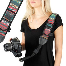 캐논 니콘과 더 많은 DSLR 미러리스 카메라와 호환 조절 남서부 네오프렌 안전 밧줄 액세서리 포켓 빠른 릴리스 버클과 미국 기어 카메, 단일상품