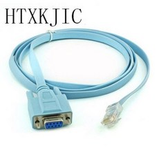 [해외] 시스코 콘솔 케이블 RJ45 CAT5 이더넷 RS232 DB9 COM 포트 시리얼 여성 라우터 네트워크 어댑터 케이블 블루 1.8 6피트, 150CM