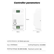 RF리모컨 GERMA-무선 스위치 라이트 1/2/3 버튼 433Mhz RF 원격 제어 110V 220V 수신기 RF 벽 패널 천장 조명, 4)1 Receiver Only