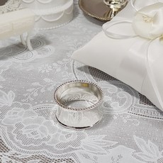 웨딩포 냅킨링 실버 메탈 S66 Napkin Ring Silver Metal 냅킨홀더, 1개, 1개