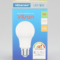  1 1 벌브 MEGA 전구 A60 8W KS LED 2개