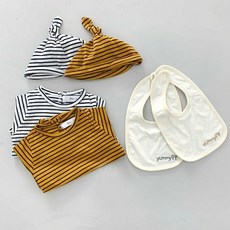 꼬마취향 아기슈트세트 꼬깔보넷과턱받이(6~18개월)