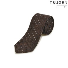 트루젠 트루젠 도트 배색 사선 스트라이프 올 오버 넥타이_BROWN_TG8F9-MAN070
