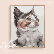 명화그리기 아이러브 DIY 명작그리기 귀여운 고양이 아크릴화그리기 실내취미, B + 50 x 60cm