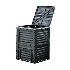 퇴비함 EM효소 음식물처리기 저원 거름통 대용량, 300L블랙 도어 +2500g EM 박테리아, 1개