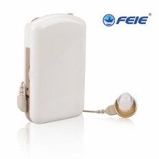 Hearing Aids 작고 편안한 보청기 독일 지멘스 pockettio 포켓 심각한 에서 심도 사운드 증폭기 s-7a 용 고출력 귀 보조기, 하얀, 1개