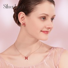 네잎클로버목걸이귀걸이세트