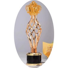 크라운 트로피 황금 우수 직원 선물 회사 연례 회의 수여 기념품 상자 포장, 32cm
