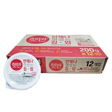 CJ 제일제당 햇반 백미밥, 200g, 12개
