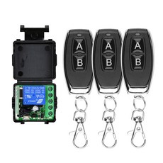문짝 전자기 잠금 용 릴레이 리시버 2CH 송신기 무선 DC 12V 리모컨 스위치 RF 10A 433Mhz