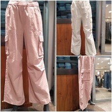 버커루 여성 밑단 허리 스트링 카고밴딩 팬츠