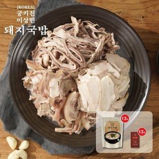 궁키친 이상민 돼지국밥 13팩+다대기 13팩, 500g