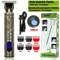 이발기 바리깡 Dragon Vintage T9 무선 0mm 남성용 전문 헤어 클리퍼 전기 트리머 이발기 헤어 커팅 머신 면도기, [13] OHS XL1 Dragon Plus, 13 OHS XL1 Dragon Plus