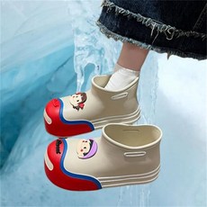 여성 레인부츠 가보시 미끄럼 방지 앵클부츠