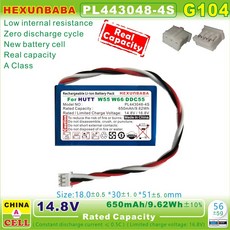 G104 14.8V 650mAh 리튬 이온 배터리 창 청소 로봇 PL443048-4S HUTT W55 W66 DDC55 14.8볼트